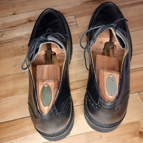 black leather high-top derby boots - Picture 3 of 6